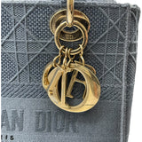 クリスチャン・ディオール Christian Dior レディディオール ミディアム ブルー キャンバス レディース ショルダーバッグ