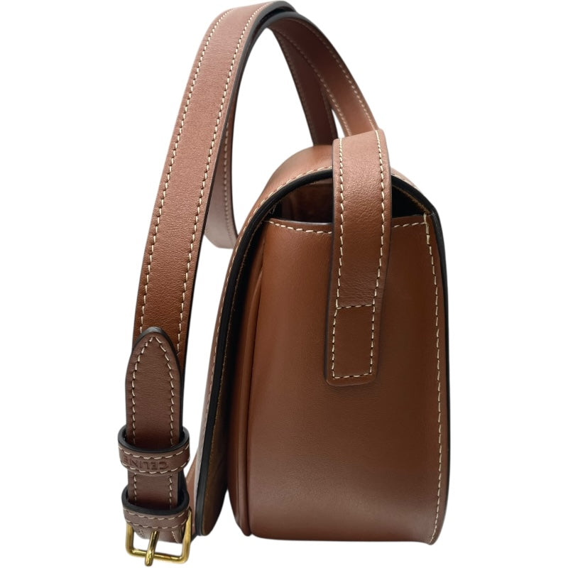 セリーヌ CELINE フォルコキュイルトリオンフ ショルダー 198263 ブラウン カーフ レディース ショルダーバッグ
