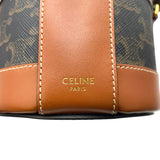 セリーヌ CELINE トリオンフタンブール スモール 195642 ブラウン PVC/レザー レディース ショルダーバッグ