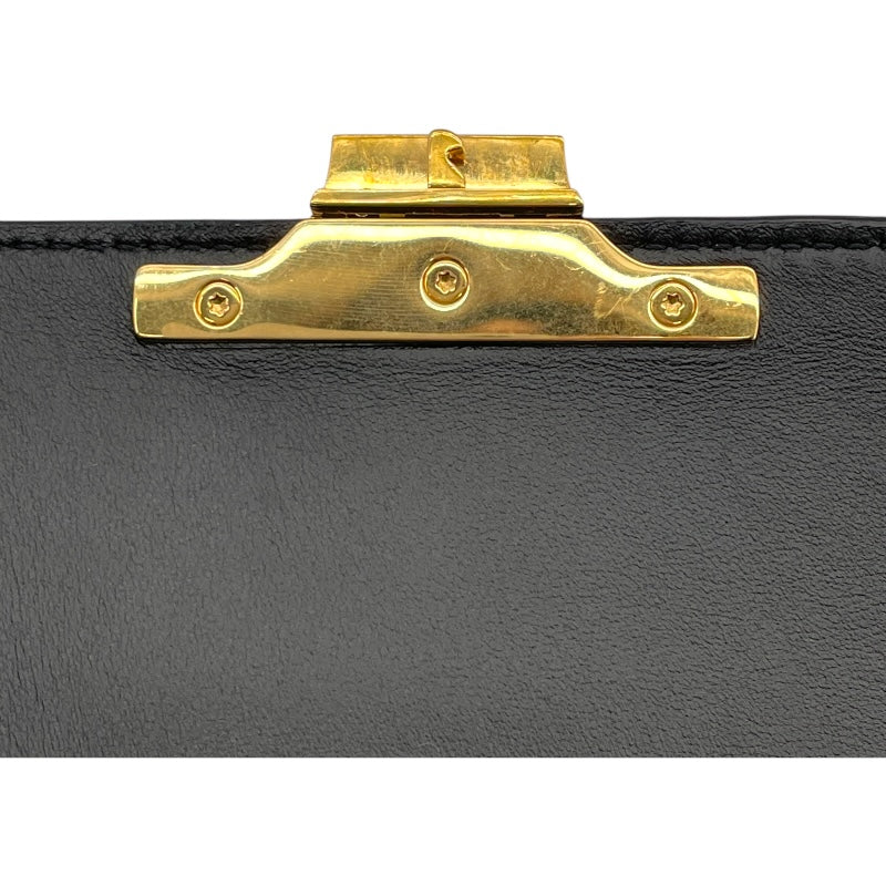 セリーヌ CELINE クラシックトリオンフショルダーバッグ 187363 ブラック シャイニーカーフ レディース ショルダーバッグ