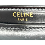 セリーヌ CELINE ティーン ブザス トリオンフショルダー 110413 ブラック シャイニーカーフ レディース ショルダーバッグ