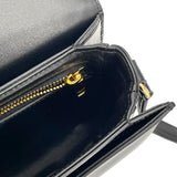 セリーヌ CELINE ティーン ブザス トリオンフショルダー 110413 ブラック シャイニーカーフ レディース ショルダーバッグ