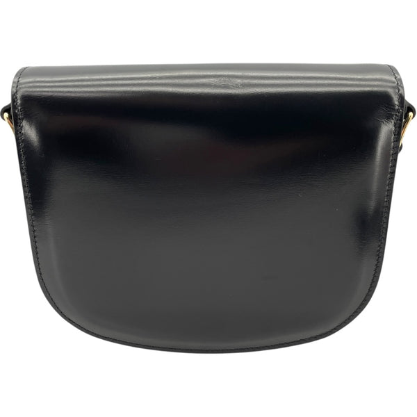 セリーヌ CELINE ティーン ブザス トリオンフショルダー 110413 ブラック シャイニーカーフ レディース ショルダーバッグ