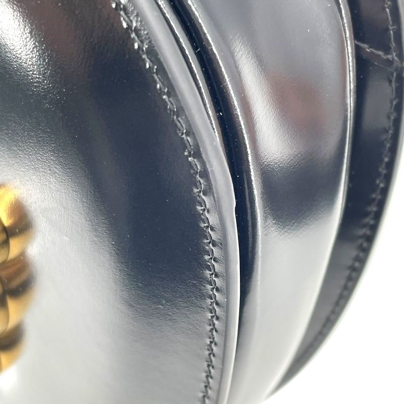 セリーヌ CELINE ティーン ブザス トリオンフショルダー 110413 ブラック シャイニーカーフ レディース ショルダーバッグ