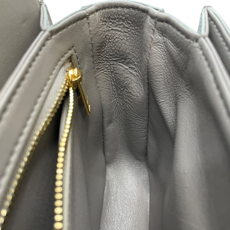セリーヌ CELINE ティーントリオンフショルダーバッグ 188423 グレー GD金具 シャイニーカーフ レディース ショルダーバッグ