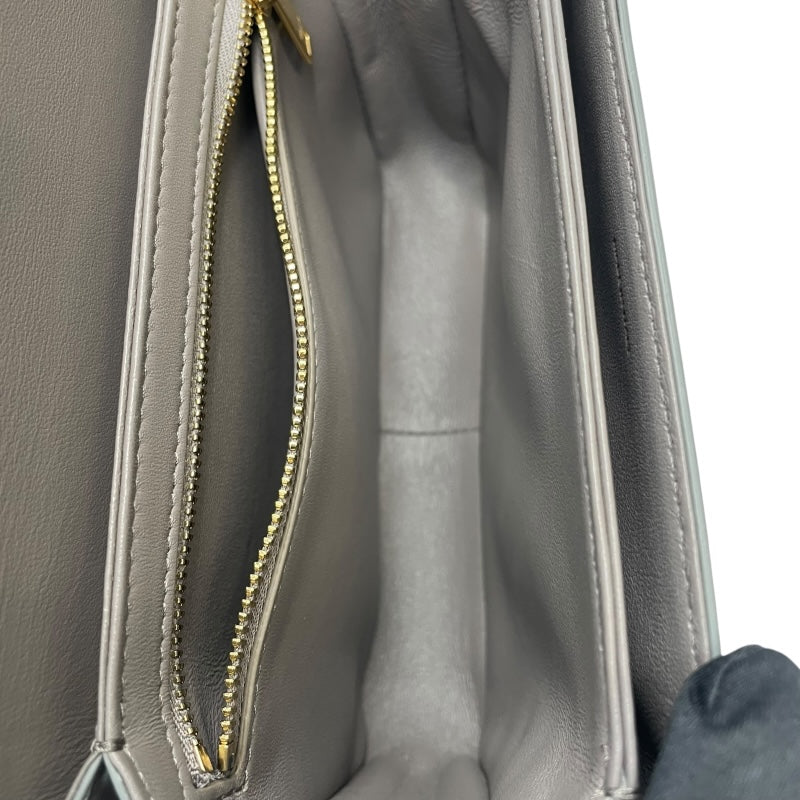セリーヌ CELINE ティーントリオンフショルダーバッグ 188423 グレー GD金具 シャイニーカーフ レディース ショルダーバッグ