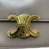 セリーヌ CELINE ティーントリオンフショルダーバッグ 188423 グレー GD金具 シャイニーカーフ レディース ショルダーバッグ