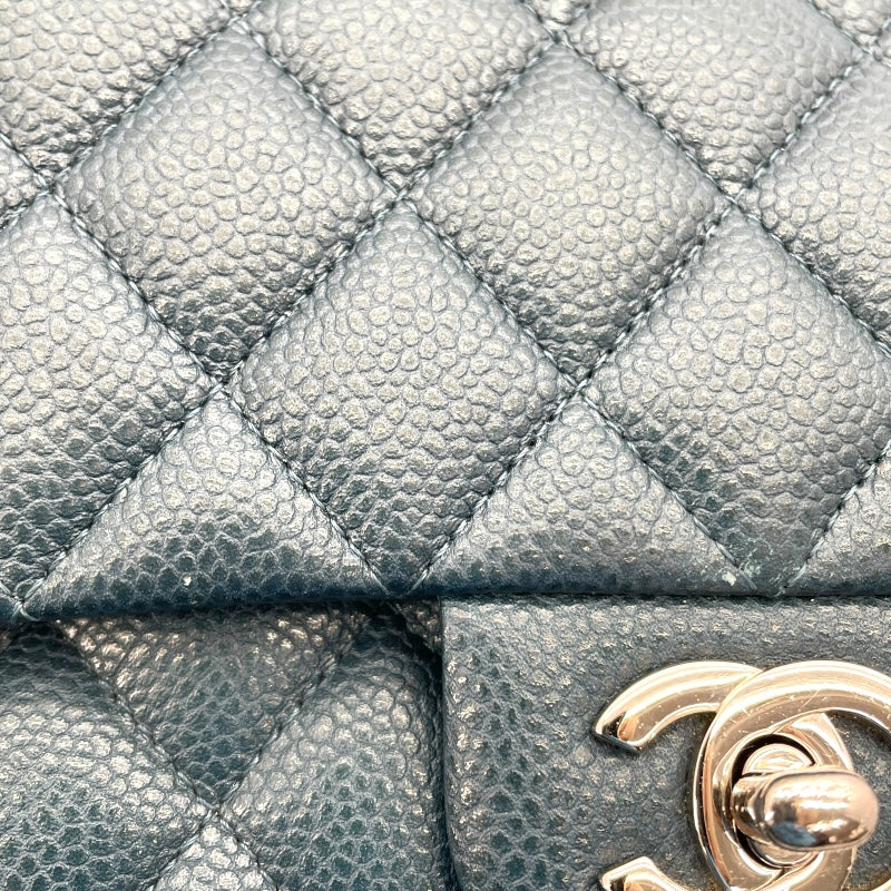 シャネル CHANEL マトラッセ25 A01112 20番台 ライトブルー SV金具 キャビアスキン レディース ショルダーバッグ