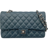 シャネル CHANEL マトラッセ25 A01112 20番台 ライトブルー SV金具 キャビアスキン レディース ショルダーバッグ
