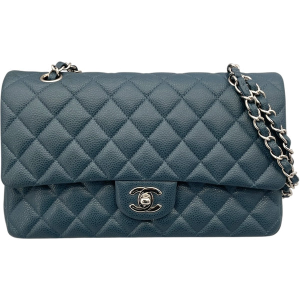 シャネル CHANEL マトラッセ25 A01112 20番台 ライトブルー SV金具 キャビアスキン レディース ショルダーバッグ