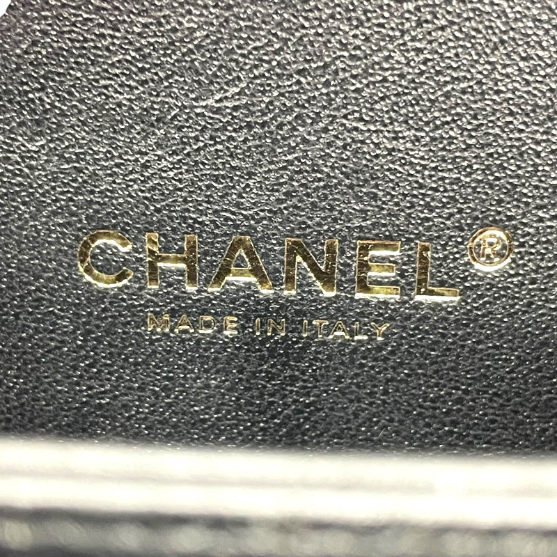 シャネル CHANEL CCフィリグリースモールバニティバッグ A93342 ブラック キャビスキン レディース ショルダーバッグ