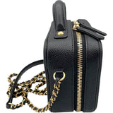 シャネル CHANEL CCフィリグリースモールバニティバッグ A93342 ブラック キャビスキン レディース ショルダーバッグ