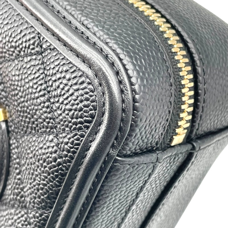 シャネル CHANEL CCフィリグリースモールバニティバッグ A93342 ブラック キャビスキン レディース ショルダーバッグ