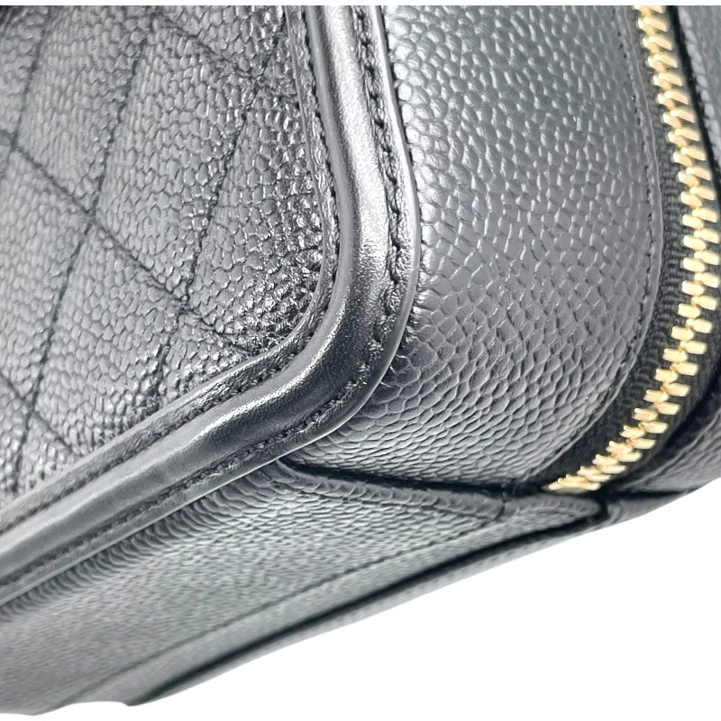 シャネル CHANEL CCフィリグリースモールバニティバッグ A93342 ブラック キャビスキン レディース ショルダーバッグ