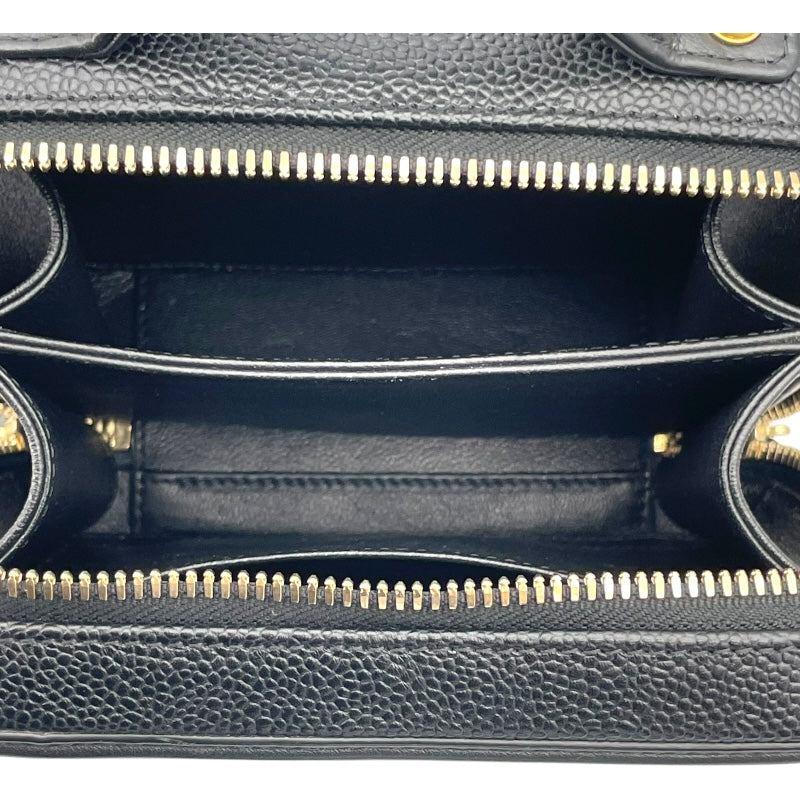 シャネル CHANEL CCフィリグリースモールバニティバッグ A93342 ブラック キャビスキン レディース ショルダーバッグ