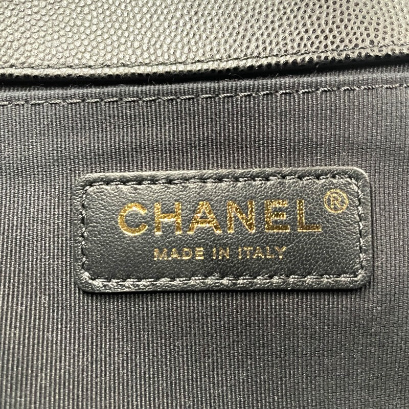 シャネル CHANEL ボーイシャネル25 A67086 ブラック キャビアスキン レディース ショルダーバッグ
