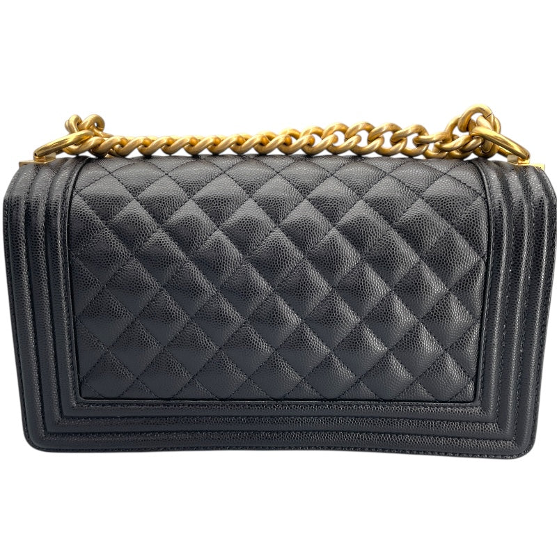 シャネル CHANEL ボーイシャネル25 A67086 ブラック キャビアスキン レディース ショルダーバッグ
