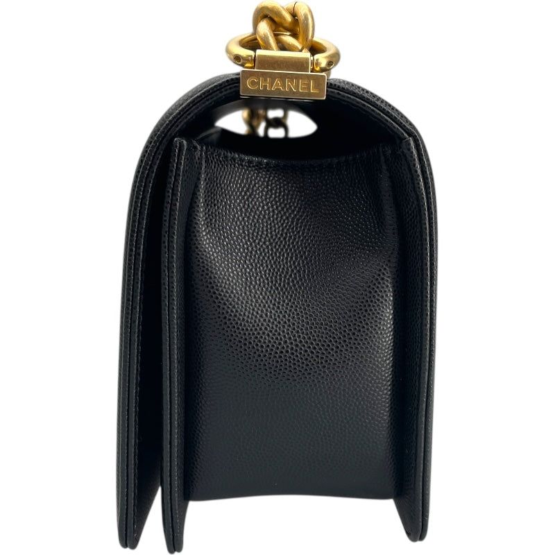 シャネル CHANEL ボーイシャネル25 A67086 ブラック キャビアスキン レディース ショルダーバッグ