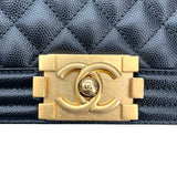 シャネル CHANEL ボーイシャネル25 A67086 ブラック キャビアスキン レディース ショルダーバッグ