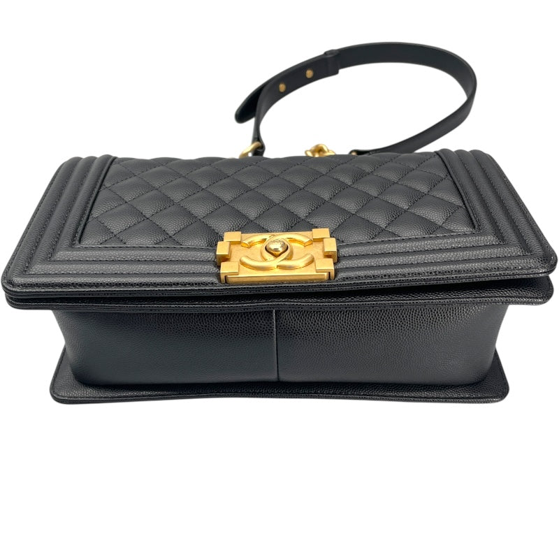 シャネル CHANEL ボーイシャネル25 A67086 ブラック キャビアスキン レディース ショルダーバッグ