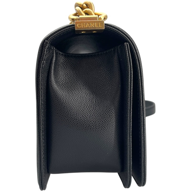 シャネル CHANEL ボーイシャネル25 A67086 ブラック キャビアスキン レディース ショルダーバッグ