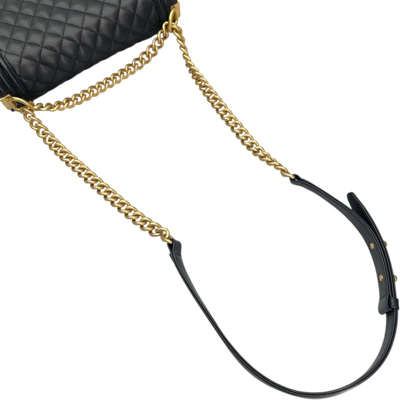 シャネル CHANEL ボーイシャネル25 A67086 ブラック キャビアスキン レディース ショルダーバッグ
