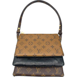 ルイ・ヴィトン LOUIS VUITTON ポシェット・LV3 M45412 ブラウン/ブラック モノグラム/モノグラム・リバース/ラム レディース ショルダーバッグ