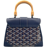 ゴヤール GOYARD サイゴン ミニ ブルー SV金具 コーティングキャンバス/レザー レディース ハンドバッグ
