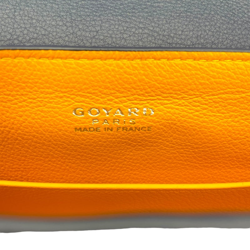 ゴヤール GOYARD サイゴン ミニ ブルー SV金具 コーティングキャンバス/レザー レディース ハンドバッグ