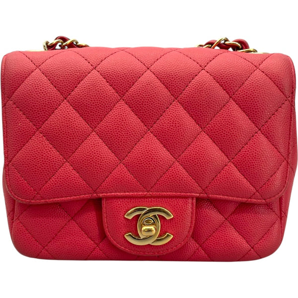 シャネル CHANEL ミニマトラッセ18 A35200 23番台 ピンク GD金具 キャビアスキン レディース ショルダーバッグ