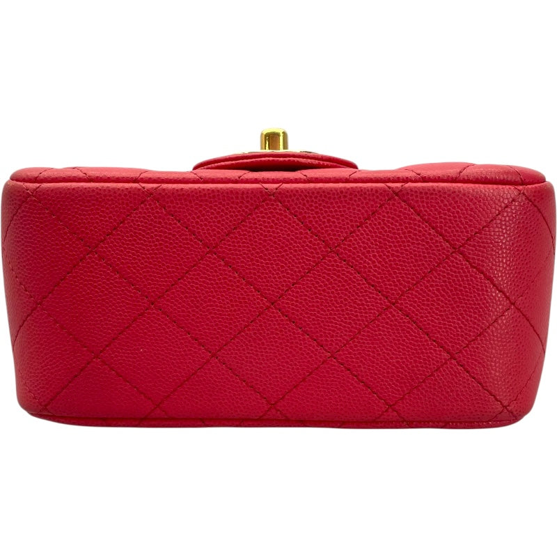 シャネル CHANEL ミニマトラッセ18 A35200 23番台 ピンク GD金具 キャビアスキン レディース ショルダーバッグ