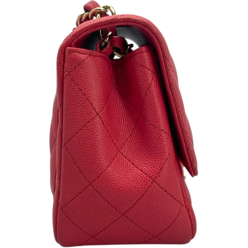 シャネル CHANEL ミニマトラッセ18 A35200 23番台 ピンク GD金具 キャビアスキン レディース ショルダーバッグ