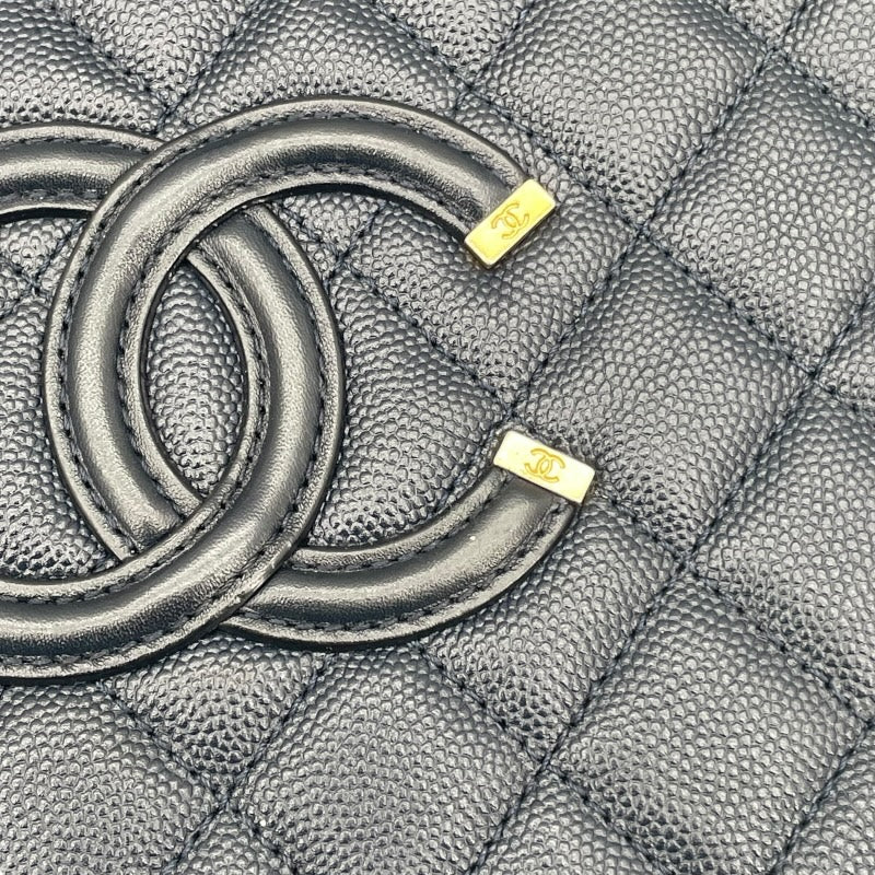 シャネル CHANEL CCフィリグリーバニティバッグ A93342　26番台 ネイビー GD金具 キャビアスキン レディース ショルダーバッグ