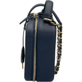 シャネル CHANEL CCフィリグリーバニティバッグ A93342　26番台 ネイビー GD金具 キャビアスキン レディース ショルダーバッグ
