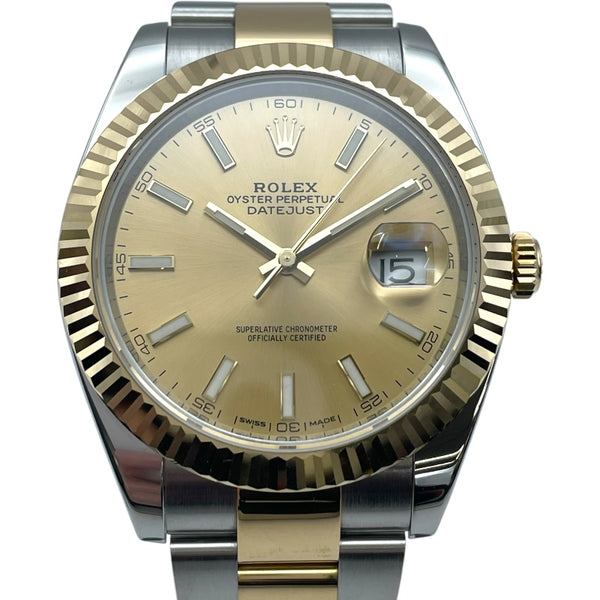 ロレックス ROLEX デイトジャスト41 ランダムシリアル 126333 シャンパンゴールド K18YG/SS 自動巻き メンズ 腕時計