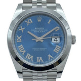 ロレックス ROLEX デイトジャスト41 アズーロブルー 126300 ブルー SS メンズ 腕時計