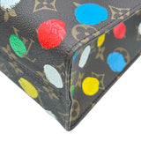 ルイ・ヴィトン LOUIS VUITTON LV×YK オンザゴーPM M46380 ブラウン モノグラム・ペインティッド・ドット レディース トートバッグ