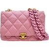 シャネル CHANEL マトラッセチェーンショルダーバッグ AS3206 ピンク/ゴールド金具 ラムスキン レディース ショルダーバッグ