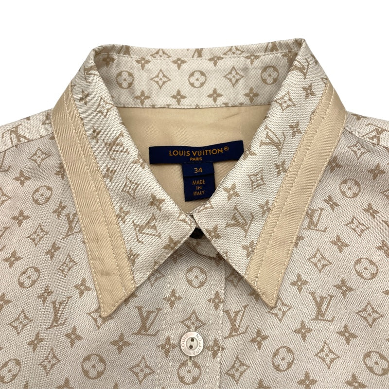 ルイ・ヴィトン LOUIS VUITTON モノグラム総柄シルクシャツ FRT042