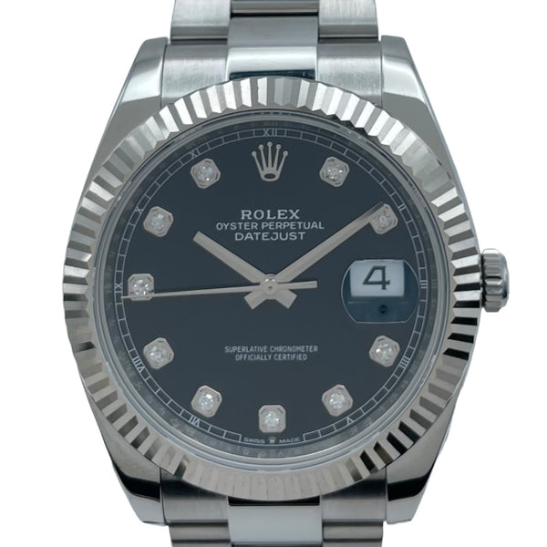 ロレックス ROLEX デイトジャスト41 126334G ブラック WG/SS メンズ 腕時計