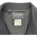 シャネル CHANEL ココマークジップアップジャケット P09353 ブラック ウール レディース ノーカラージャケット