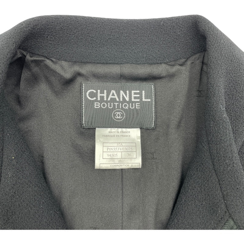 シャネル CHANEL ココマークジップアップジャケット P09353 ブラック
