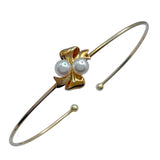 ミキモト MIKIMOTO リボンモチーフ パールブレス ゴールド K18 ジュエリー