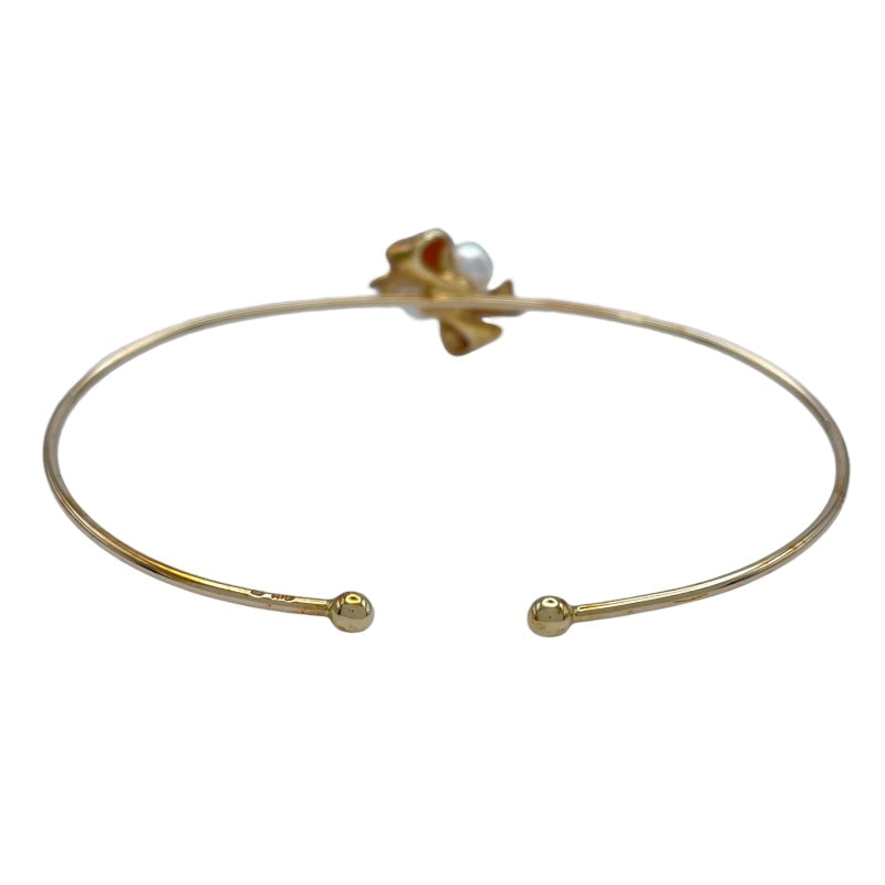 ミキモト MIKIMOTO リボンモチーフ パールブレス ゴールド K18 ジュエリー