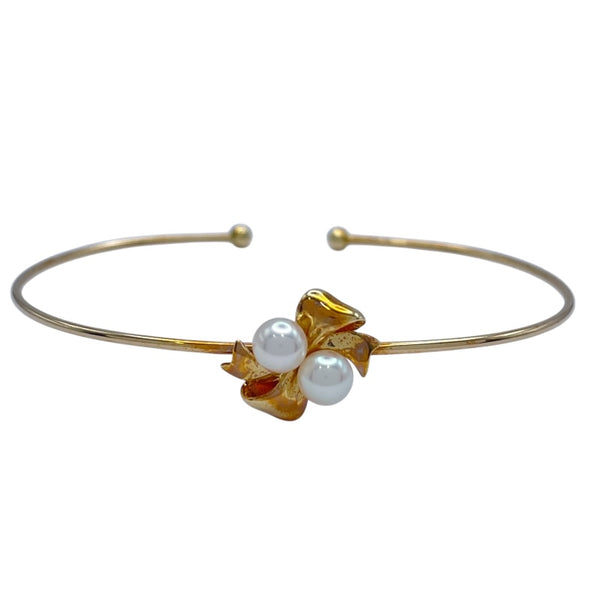 ミキモト MIKIMOTO リボンモチーフ パールブレス ゴールド K18 ジュエリー