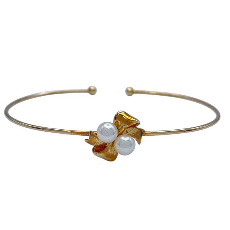 ミキモト MIKIMOTO リボンモチーフ パールブレス ゴールド K18 ジュエリー