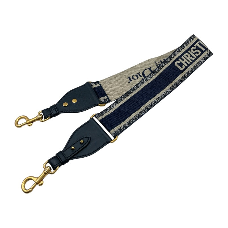 クリスチャン・ディオール Christian Dior サドルバッグ ネイビー GD金具 オブリークキャンバス レディース ハンドバッグ