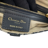 クリスチャン・ディオール Christian Dior サドルバッグ ネイビー GD金具 オブリークキャンバス レディース ハンドバッグ