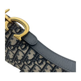 クリスチャン・ディオール Christian Dior サドルバッグ ネイビー GD金具 オブリークキャンバス レディース ハンドバッグ