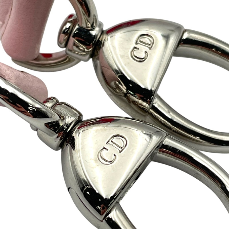 クリスチャン・ディオール Christian Dior レディディオールミディアムトリコロール ピンク・グレー SV金具 カナージュ レディース ハンドバッグ